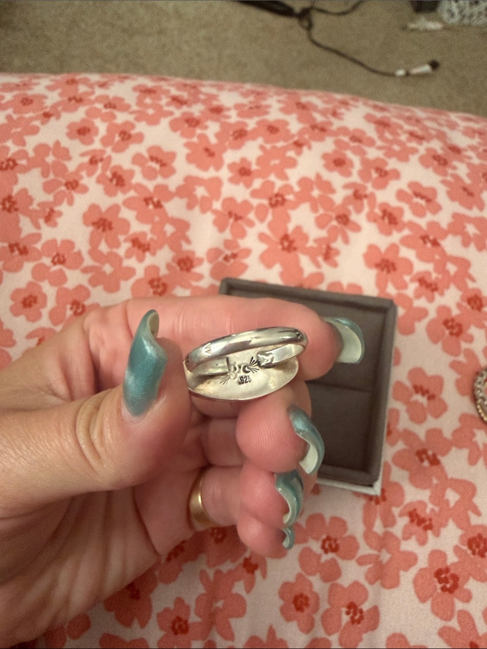 Ocean Jasper Silver Ring - Picture 3 of 4
